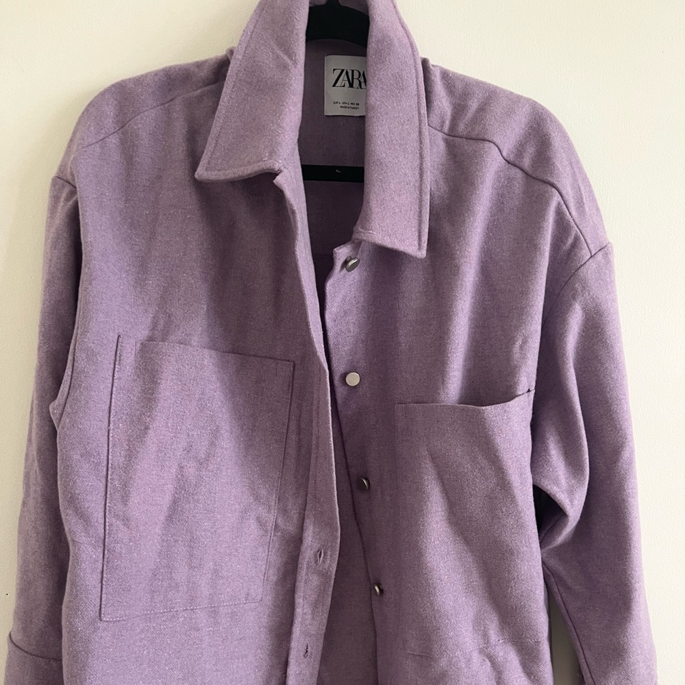 Zara women’s purple shacket , large